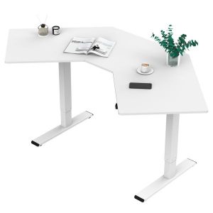 bureau assis debout angle blanc